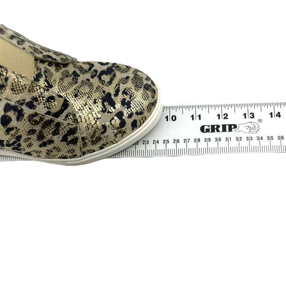 LINEA PAOLO Felicia III Wedge Platform Sneaker Metallic Gold Snake Leopard 8 - Picture 6 of 8